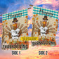 Personalized Thanksgiving Baseball Garden & House Flag, Happy Thanksgiving Thankful Turkey Outdoor Decor, Yard Decor Gift For Baseball Lovers