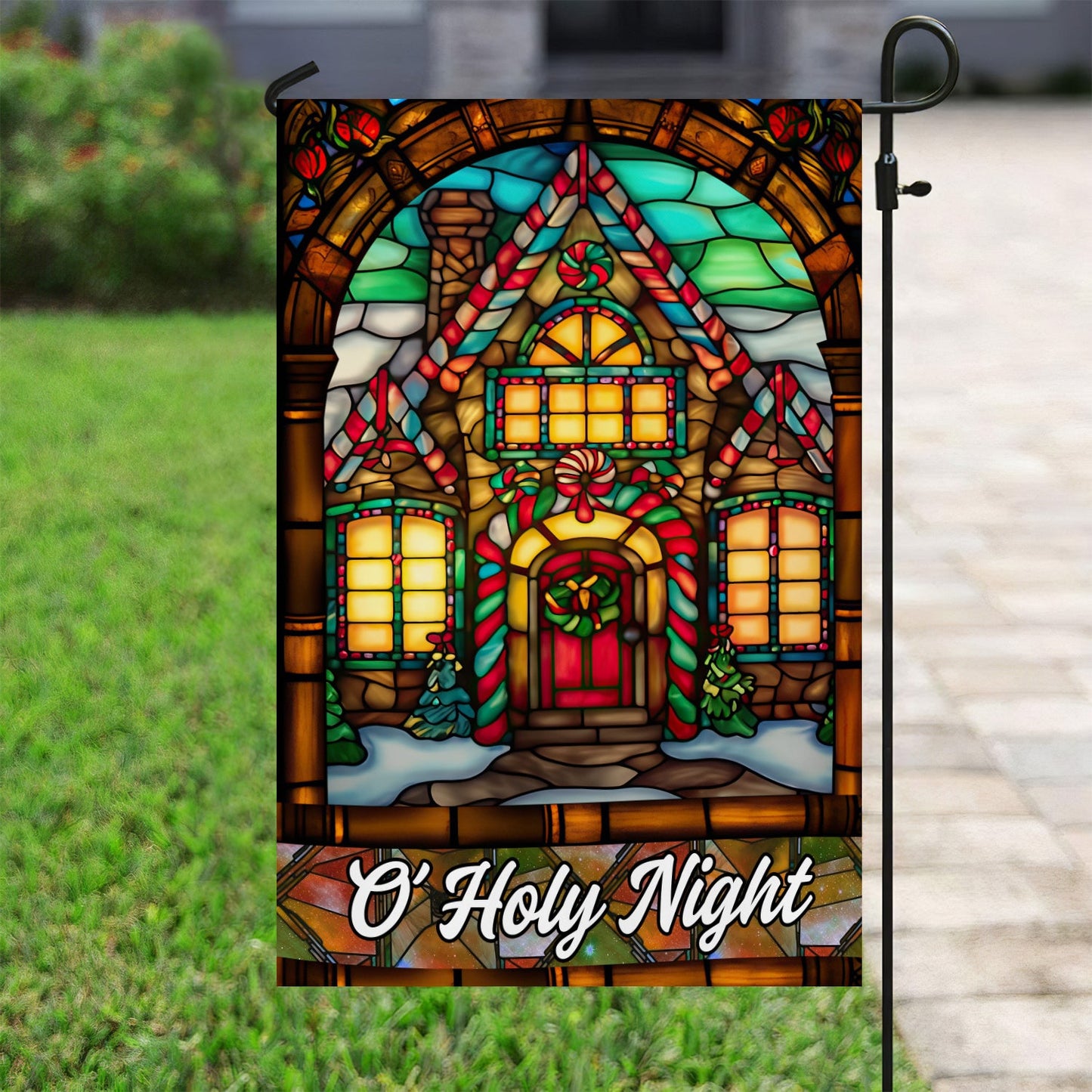 O' Holy Night, Christians Xmas Garden Flag & House Flag, Nativity Christians Flag Gift