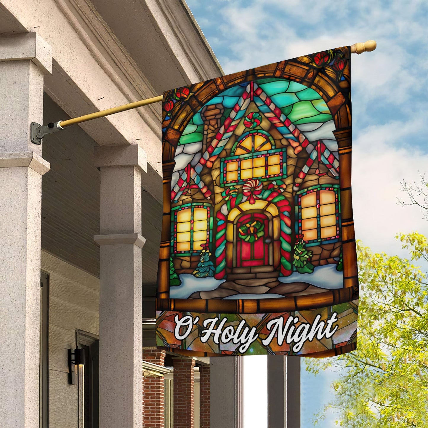 O' Holy Night, Christians Xmas Garden Flag & House Flag, Nativity Christians Flag Gift