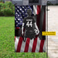 Personalized July 4th Soccer Girl USA Garden Flag & House Flag, Stars Stripes And Soccer Outdoor Decor, Independence Day Yard Flag Gift For Soccer Lover
