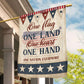 July 4th American Garden Flag House Flag, One Flag One Land One Heart One Hand USA Yard Flag Gift For USA Lovers