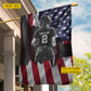Personalized July 4th Softball Girl USA Garden Flag & House Flag, Patriotic Softball Outdoor Decor, Independence Day Yard Flag Gift For Softball Lover