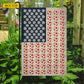 July 4th Soccer Garden Flag & House Flag, Stars Stripes And Goals Outdoor Decor, Independence Day Yard Flag Gift For Soccer Lover