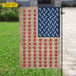 July 4th Dog Garden Flag & House Flag, Pawprints Of Freedom Outdoor Decor, Independence Day Yard Flag Gift For Dog Lover