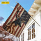 July 4th Deer Hunting USA Garden Flag & House Flag, Spirit Of The Wild American Buck Outdoor Decor, Independence Day Yard Flag Gift For Deer Hunting Lover