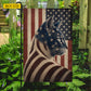 July 4th Cat USA Garden Flag & House Flag, Freedom Has Fur Patriotic Cat Outdoor Decor, Independence Day Yard Flag Gift For Cat Lover