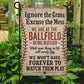 Baseball USA Garden Flag & House Flag, Ignore The Grass Excuse The Mess Outdoor Decor, Yard Flag Gift For Baseball Lover