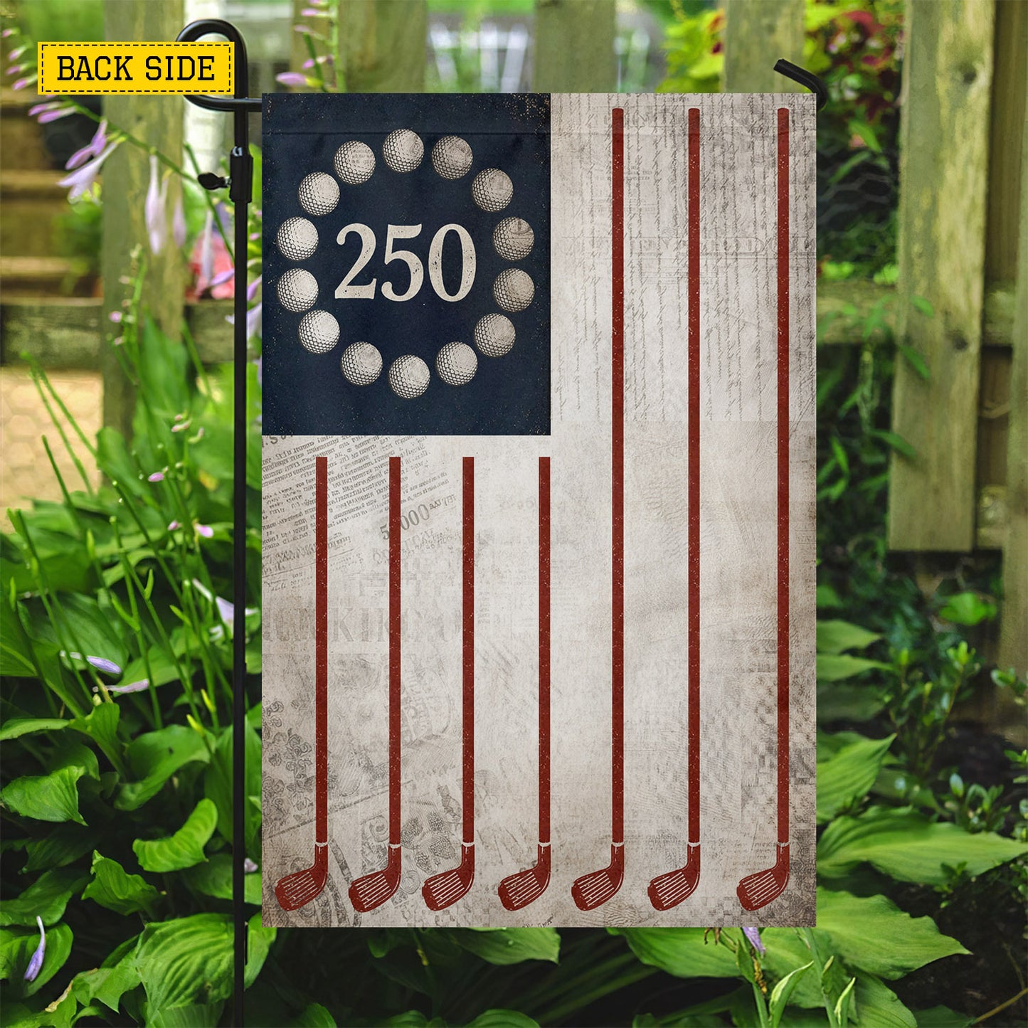 July 4th Golf 250 Anniversary USA Garden Flag & House Flag, Stars, Stripes And Fairways Outdoor Decor, Independence Day Yard Flag Gift For Golf Lover