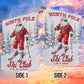 Christmas Skiing Garden & House Flag, North Pole Ski Club Yard Flag, Xmas Gift For Skiing Lovers