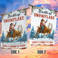 Funny Christmas Cowboy Rodeo Garden & House Flag, Buckle Up Snowflake Yard Flag, Xmas Gift For Cowboys