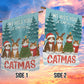 Christmas Cat Garden & House Flag, We Hiss You A Meowy Catmas Yard Flag, Xmas Gift For Cat Lovers