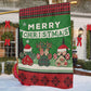 Christmas Dog Paws Garden & House Flag, Merry Christmas Yard Flag, Xmas Gift For Dog Lovers