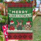 Christmas Dog Paws Garden & House Flag, Merry Christmas Yard Flag, Xmas Gift For Dog Lovers