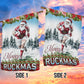 Christmas Rugby Garden & House Flag, Santa Claus Merry Ruckmas Yard Flag, Xmas Gift For Rugby Lovers