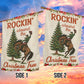 Funny Christmas Cowboy Rodeo Garden & House Flag, Rockin' Around The Christmas Tree Yard Flag, Xmas Gift For Cowboys