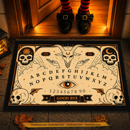 Vintage Halloween Ouija Board Doormat, Good Bye Ouija Board Doormat For Home Decor Housewarming Spooky Season Gift