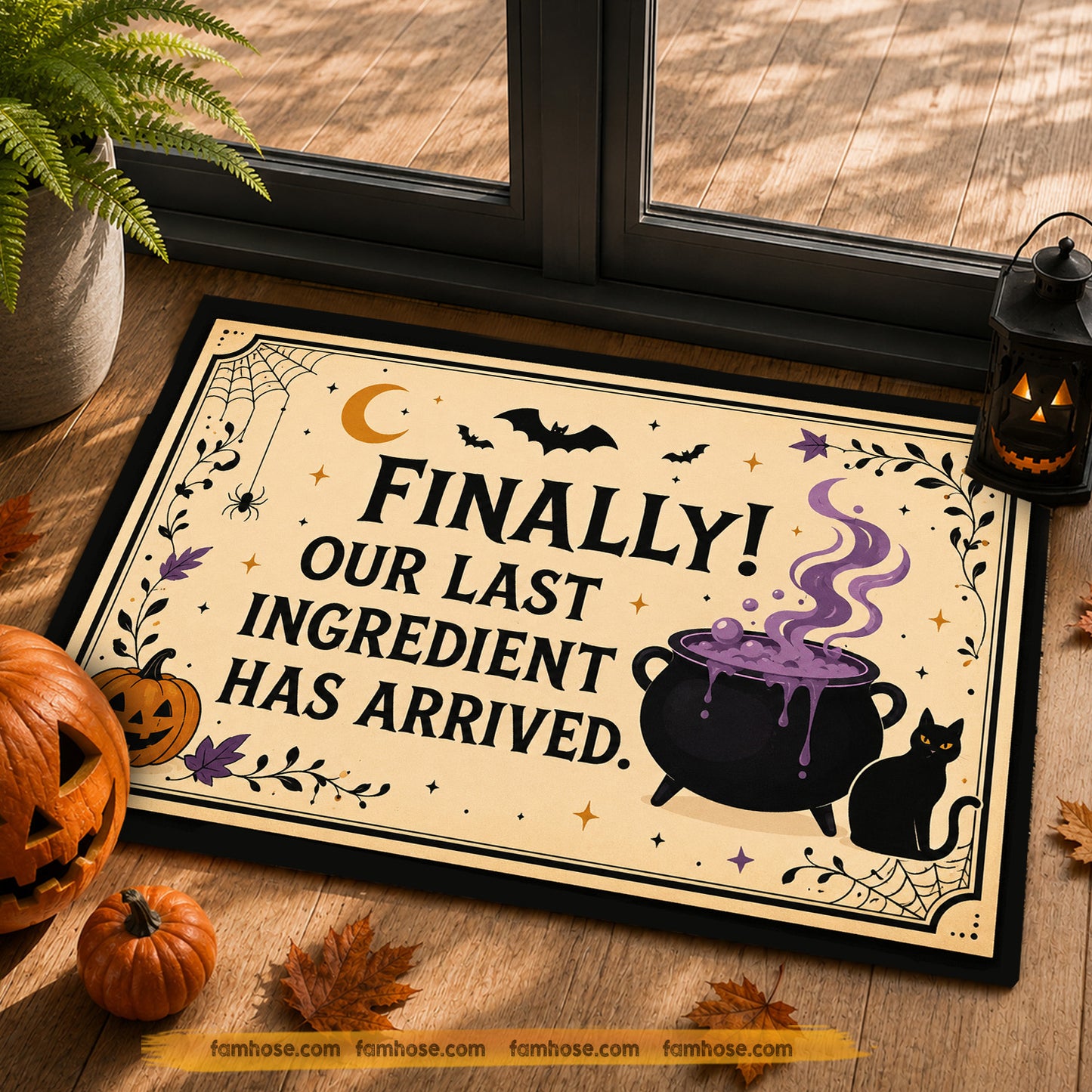 Funny Halloween Witch Doormat, Our Last Ingredient Has Arrived Doormat For Home Decor Housewarming Spooky Season Gift For Witch Lover