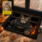 Personalized Halloween Cat Doormat, Your Cat Has Been Waiting, Housewarming Spooky Season Doormat Decor Gift For Cat Lover, IT Movie Fans