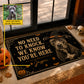 Funny Personalized Halloween Dog Doormat, No Need To Knock Doormat For Home Decor Housewarming Spooky Season Gift For Dog Lover