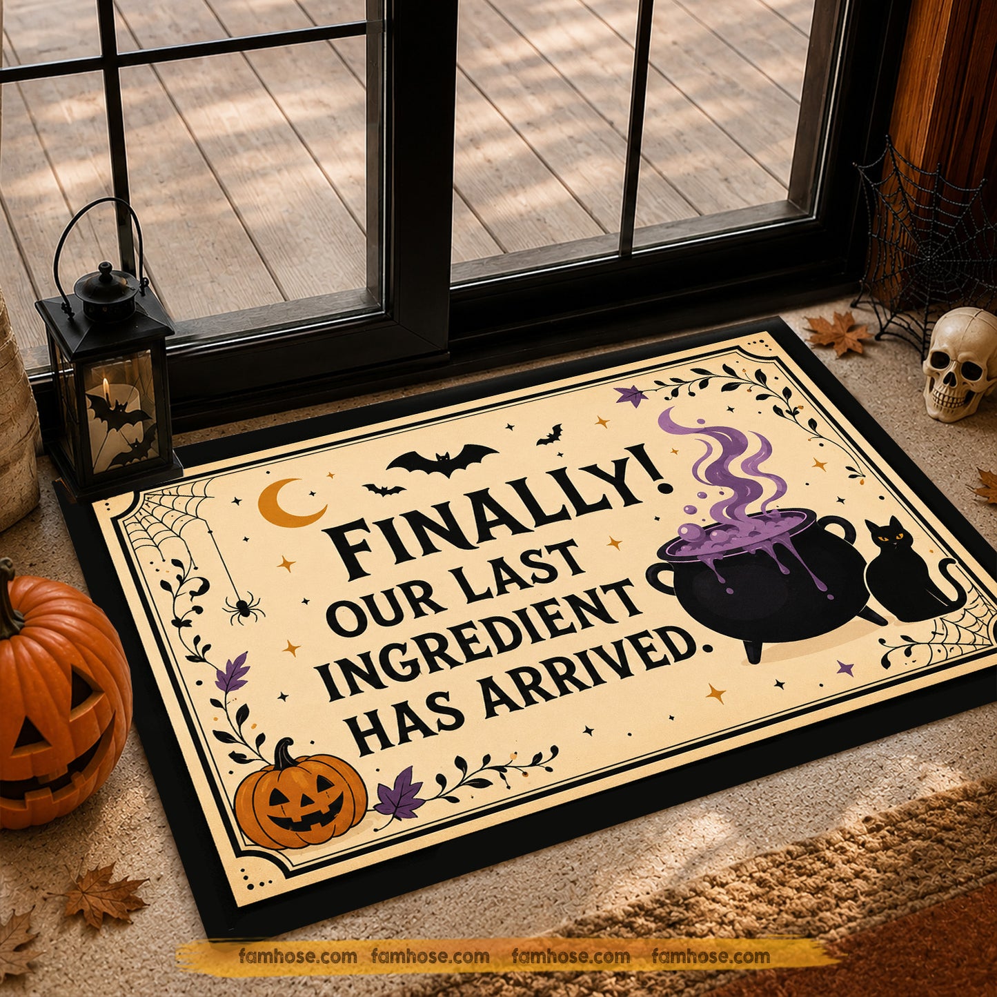 Funny Halloween Witch Doormat, Our Last Ingredient Has Arrived Doormat For Home Decor Housewarming Spooky Season Gift For Witch Lover