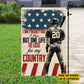 Personalized July 4th Baseball American Garden Flag House Flag, One Life To Lose For My Country Yard Flag Gift For Baseball Lovers