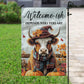 Interesting Cow Thanksgiving Garden Flag & House Flag, Welcome-ish Thankful Season Outdoor Decor, Yard Decor Gift For Cow Lovers