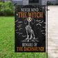 Halloween Dachshund Garden Flag & House Flag, Beware Of The Dachshund Spooky Season Outdoor Decor, Yard Decor Gift For Dog Lovers
