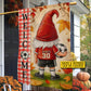 Personalized Thanksgiving Soccer Gnomie Garden & House Flag, Welcome Thankful Outdoor Decor, Yard Decor Gift For Soccer Lovers