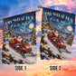 Christmas Snowmobile Garden & House Flag, Oh What Fun It Is To Ride Yard Flag, Xmas Gift For Snowmobiling Lover
