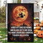 Halloween Witch Cat Garden Flag House Flag, It's Near Halloween Yard Flag Spooky Season Gift For Witch Lovers, Cat Lovers