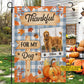 Funny Personalized Thanksgiving Dog Garden & House Flag, Thankful For My Dog Outdoor Decor, Yard Decor Gift For Dog Lovers