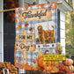 Funny Personalized Thanksgiving Dog Garden & House Flag, Thankful For My Dog Outdoor Decor, Yard Decor Gift For Dog Lovers