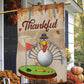 Thanksgiving Golf Garden & House Flag, Thankful Turkey Outdoor Decor, Yard Decor Gift For Golf Lovers