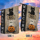 Funny Halloween Garden Flag & House Flag, Welcome Cat Ghost And Pumpkin Boo, Halloween Outdoor Decor, Spooky Yard Decor Gift