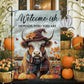 Interesting Cow Thanksgiving Garden Flag & House Flag, Welcome-ish Thankful Season Outdoor Decor, Yard Decor Gift For Cow Lovers