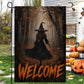 Halloween Gothic Fall Witch Garden & House Flag, Welcome Yard Flag Spooky Season Gift For Witch Lover
