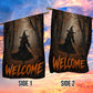 Halloween Gothic Fall Witch Garden & House Flag, Welcome Yard Flag Spooky Season Gift For Witch Lover