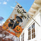 Halloween Dog Garden Flag & House Flag, Dog And Cat Welcome Spooky Season Outdoor Decor, Yard Decor Gift For Dog Lovers