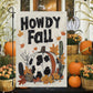 Interesting Cow Thanksgiving Garden Flag & House Flag, Howdy Fall Thankful Season Outdoor Decor, Yard Decor Gift For Cow Lovers