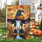 Thanksgiving Cow Garden Flag & House Flag, Moo I Mean Boo Thankful Season Outdoor Decor, Yard Decor Gift For Cow Lovers