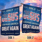 July 4th American Jesus Garden Flag House Flag, Only Jesus Can Make America Great Again USA Yard Flag Gift For Jesus Lovers, American Lovers