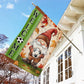 Thanksgiving Soccer Garden Flag & House Flag, Welcome Thankful Season Outdoor Decor, Yard Decor Gift For Soccer Lovers