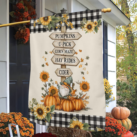 Thanksgiving Garden Flag & House Flag, Welcome to Our Fall Festival Thankful Season Outdoor Decor, Yard Decor Gift For Thankful Loves