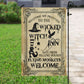Welcome My Pretties Halloween Garden Flag & House Flag, Halloween Outdoor Decor, Spooky Yard Decor Gift For Witch Lovers