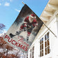 Christmas Santa Claus Playing Hockey Garden Flag & House Flag, Merry Puckmas, Welcome Outdoor Decor, Xmas Yard Decor Gift For Hockey Lovers