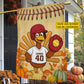 Cute Personalized Thanksgiving Softball Garden & House Flag, Thankful Turkey Outdoor Decor, Yard Decor Gift For Softball Lovers