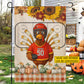 Personalized Thanksgiving Hockey Garden & House Flag, Not Your Usual Turkey Thankful Outdoor Decor, Yard Decor Gift For Hockey Lovers