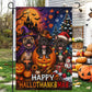 Funny Halloween Thanksgiving Christmas French bulldog Dog Garden & House Flag, Happy HalloThanksMas Yard Flag, 3 Seasons In 1 Flag Gift For Dog Lover