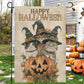 Halloween Cat Garden Flag House Flag, Happy Halloween Trio Yard Flag Spooky Season Gift For Cat Lovers