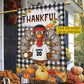 Personalized Thanksgiving Lacrosse Garden & House Flag, Thankful For Lacrosse With Turkey Outdoor Decor, Yard Decor Gift For Lacrosse Lovers